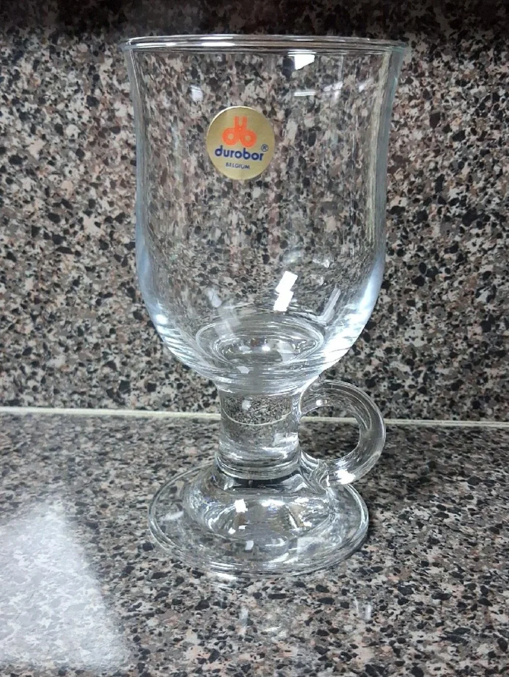 Dansk MCM Clear Glass Irish Coffee Mugs Set (4) New In Box